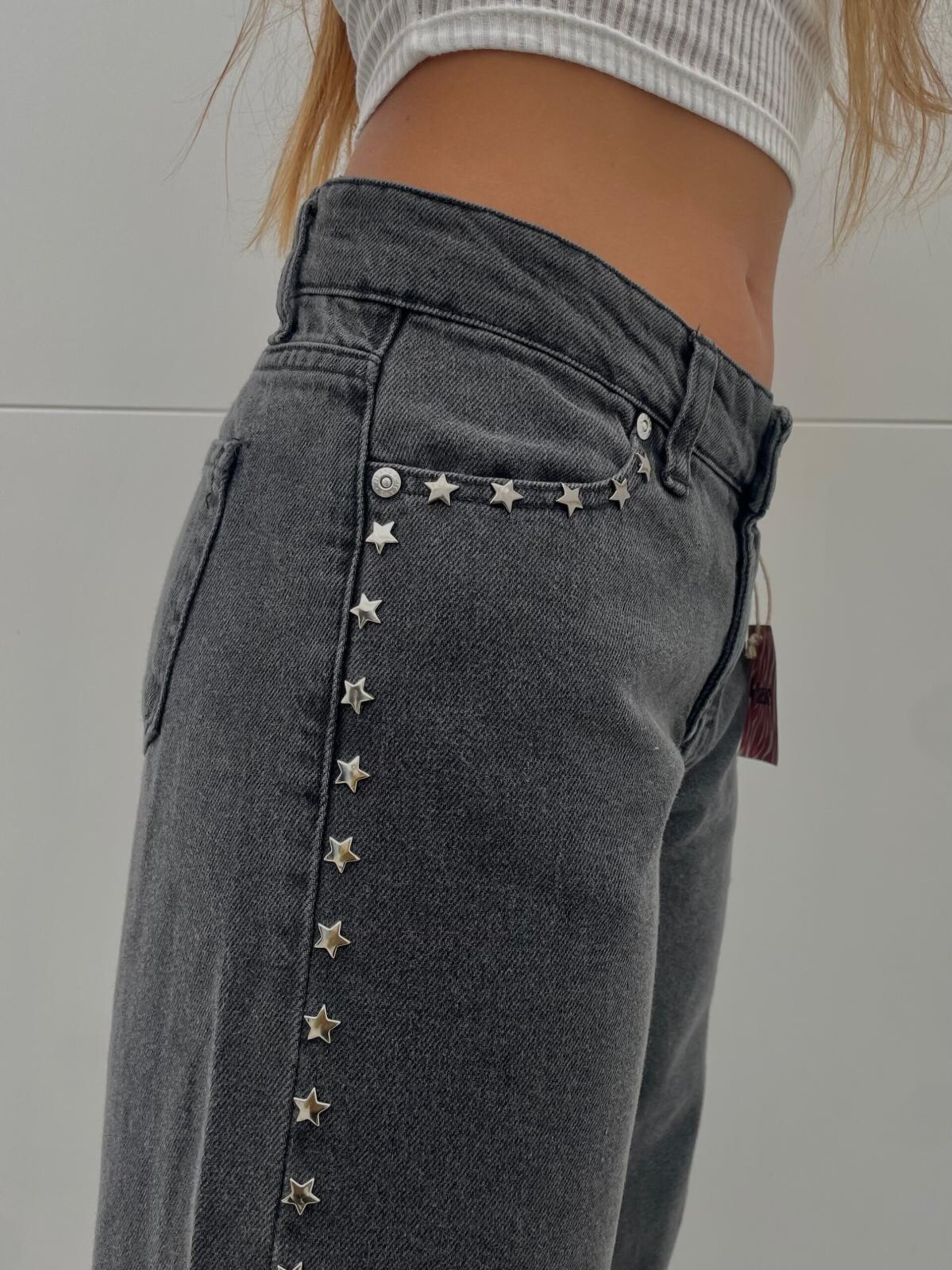Jeans Zebra Tachuelas Estrellas Laterales (leer descripción de rayo)👇 - 1