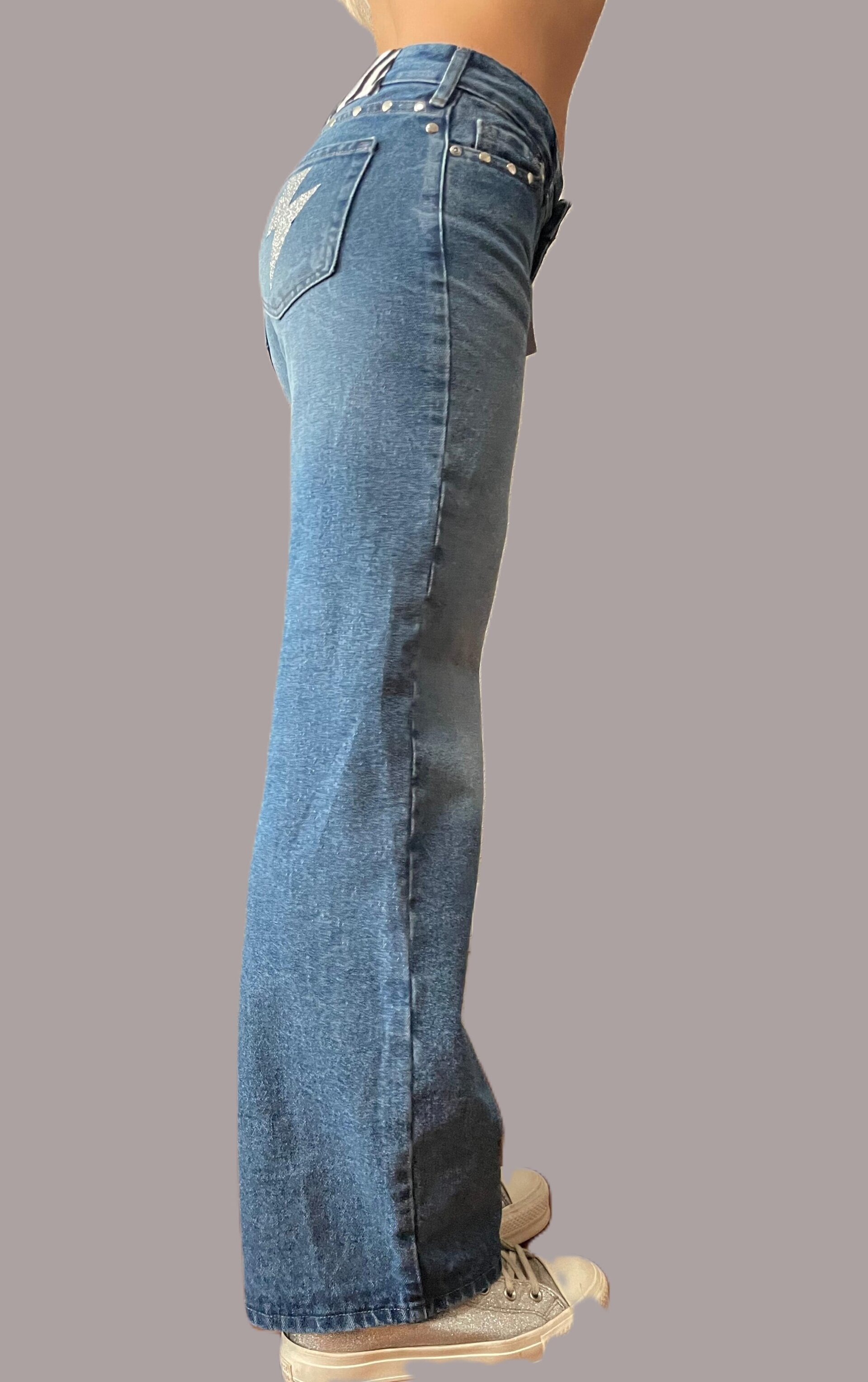 Jeans Zebra Metalic AZUL(leer descripción de rayo)👇 - 3