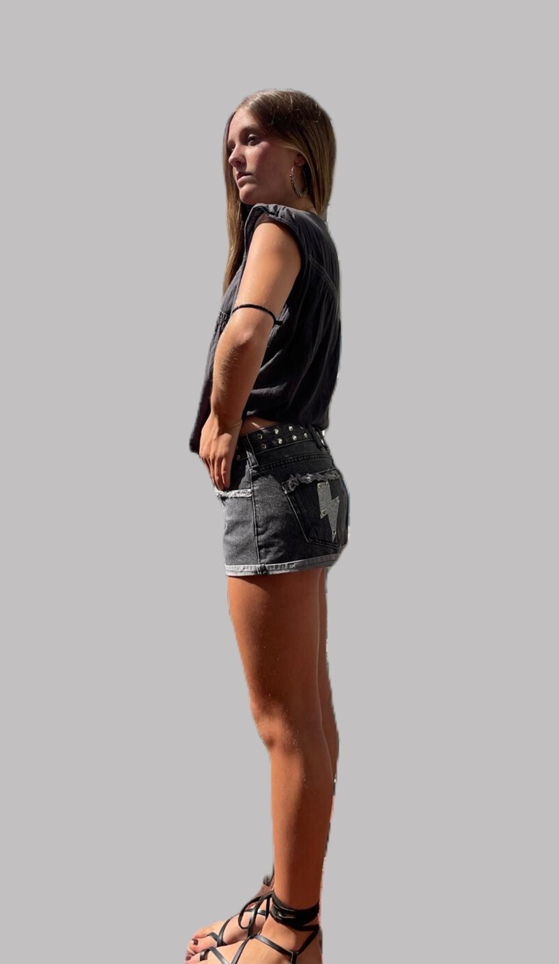 Short zebra Jani glitter gris (leer descripción de rayo)👇 - 2