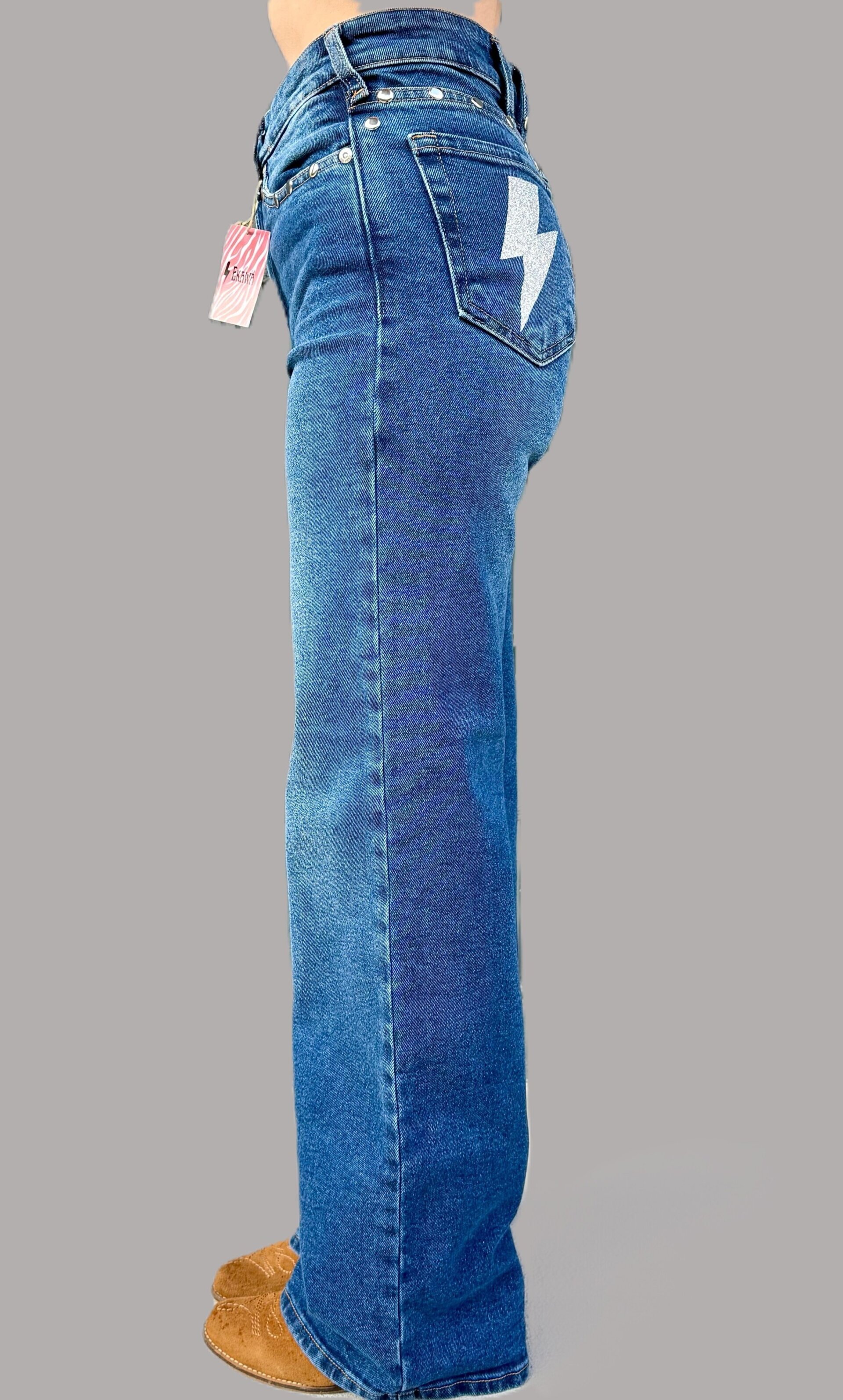 Jeans Zebra Metalic TIRO ALTO(leer descripción de rayo)👇 - 2