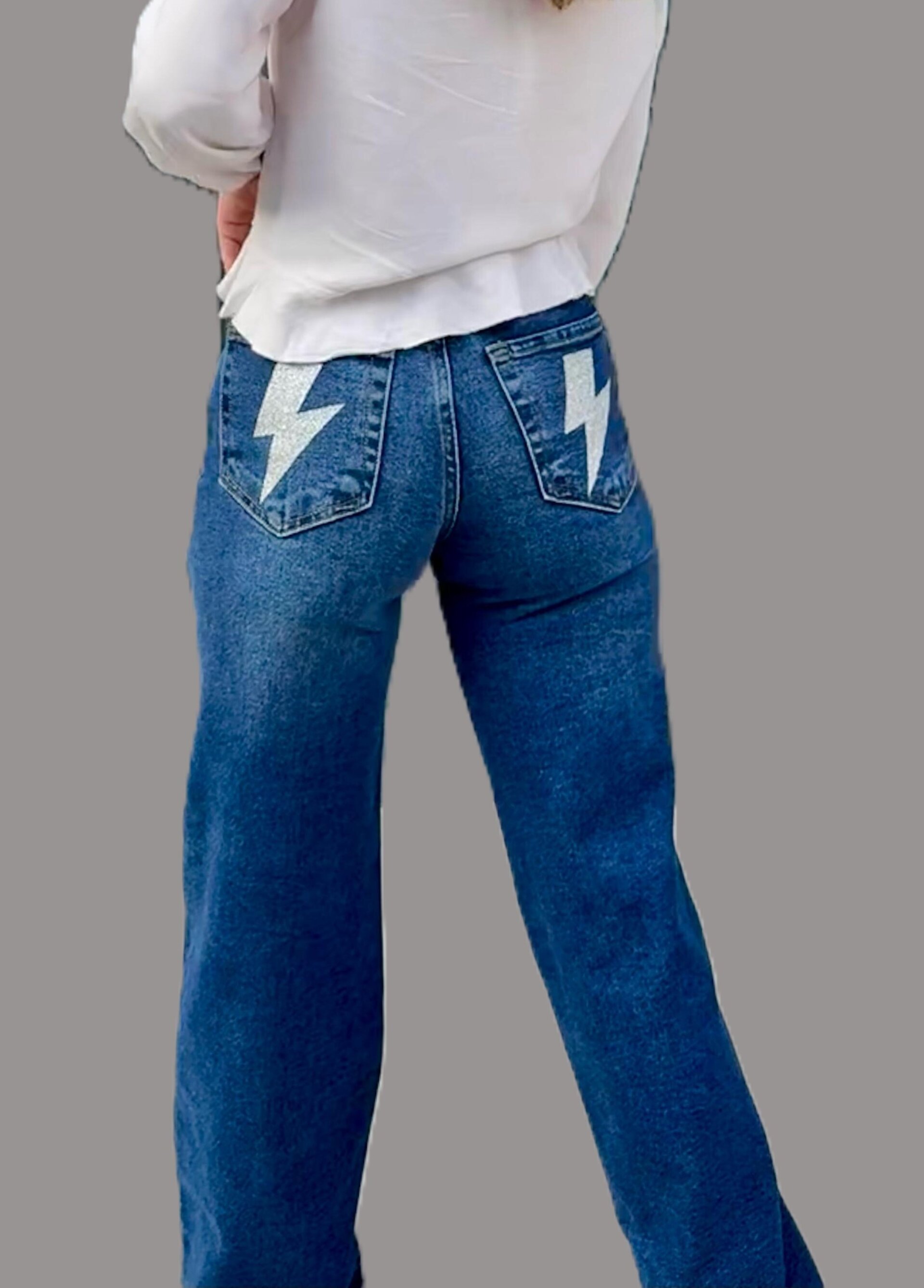 Jeans Zebra Metalic TIRO ALTO(leer descripción de rayo)👇 - 5