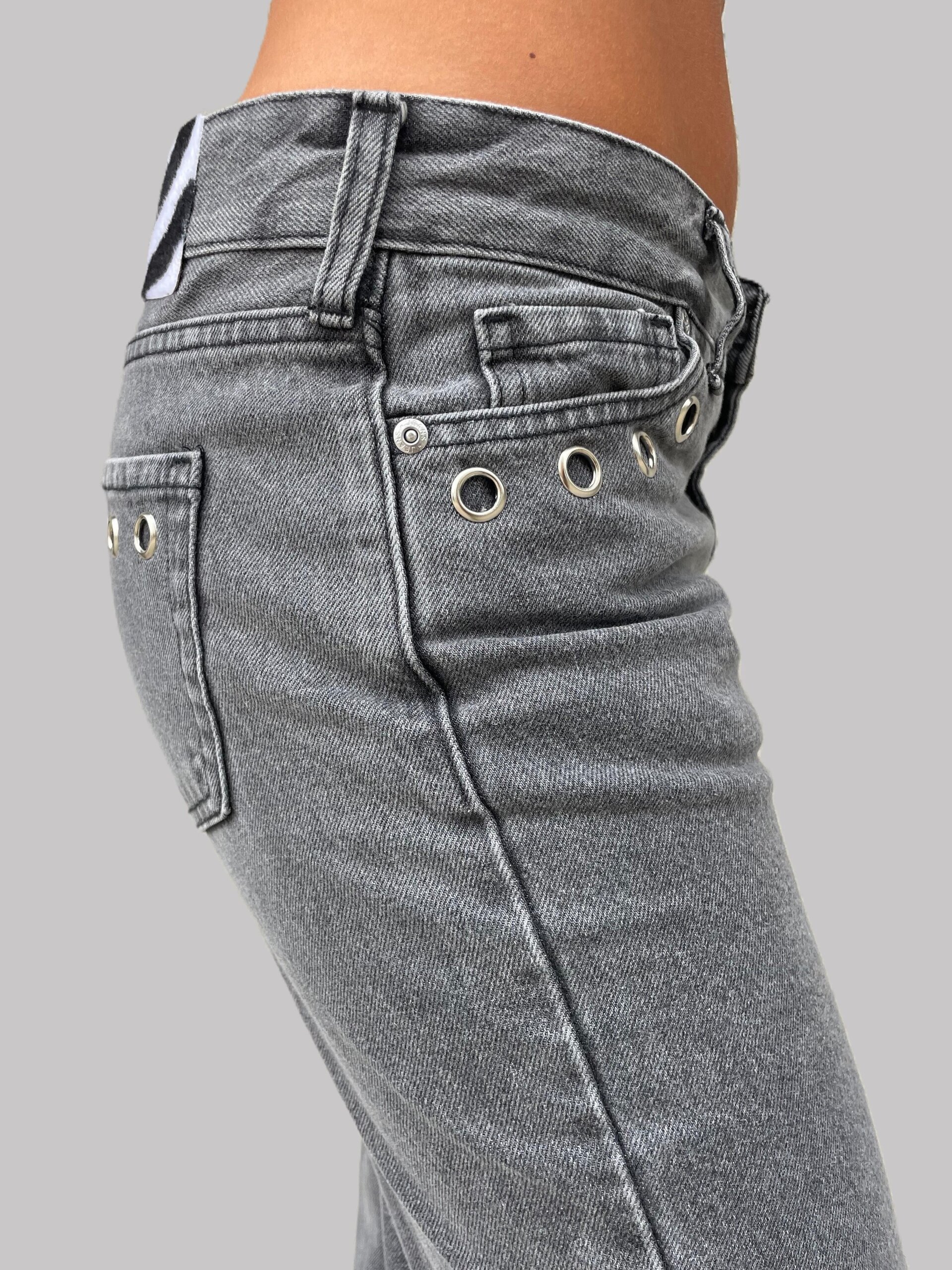 Jeans Zebra Grey Slit - 6