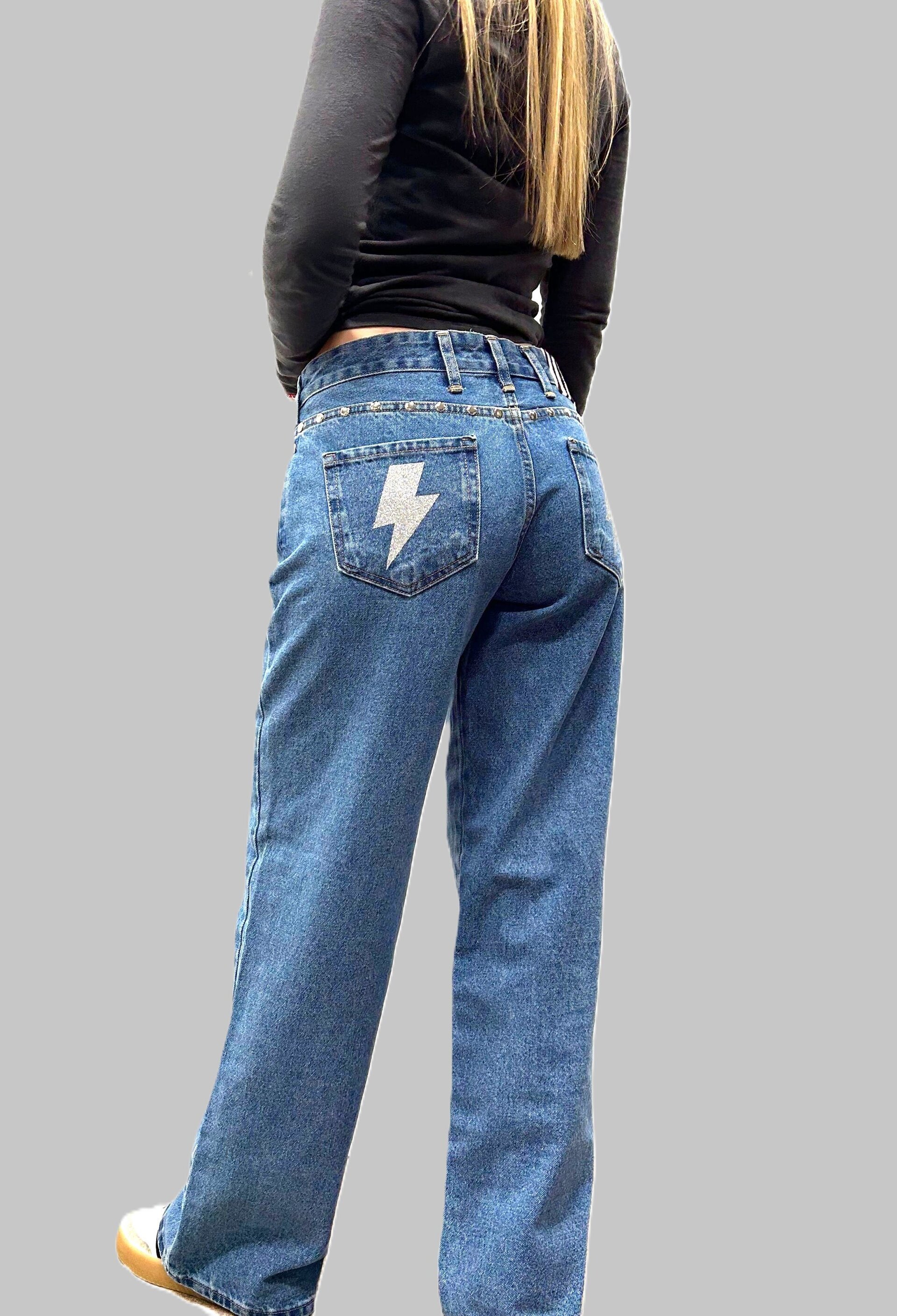 Jeans Zebra Metalic AZUL - 3