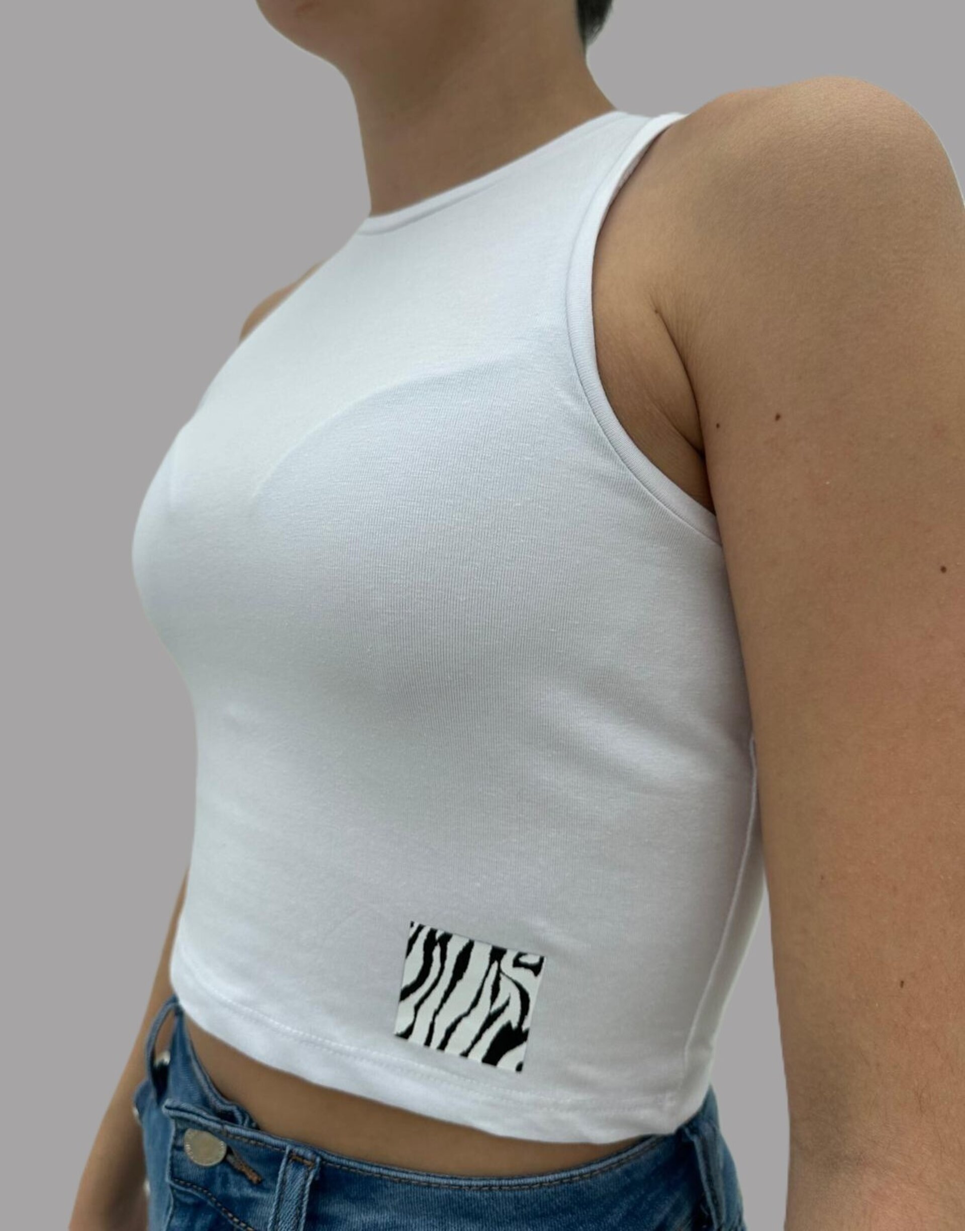 Top zebra Ane blanco - 2
