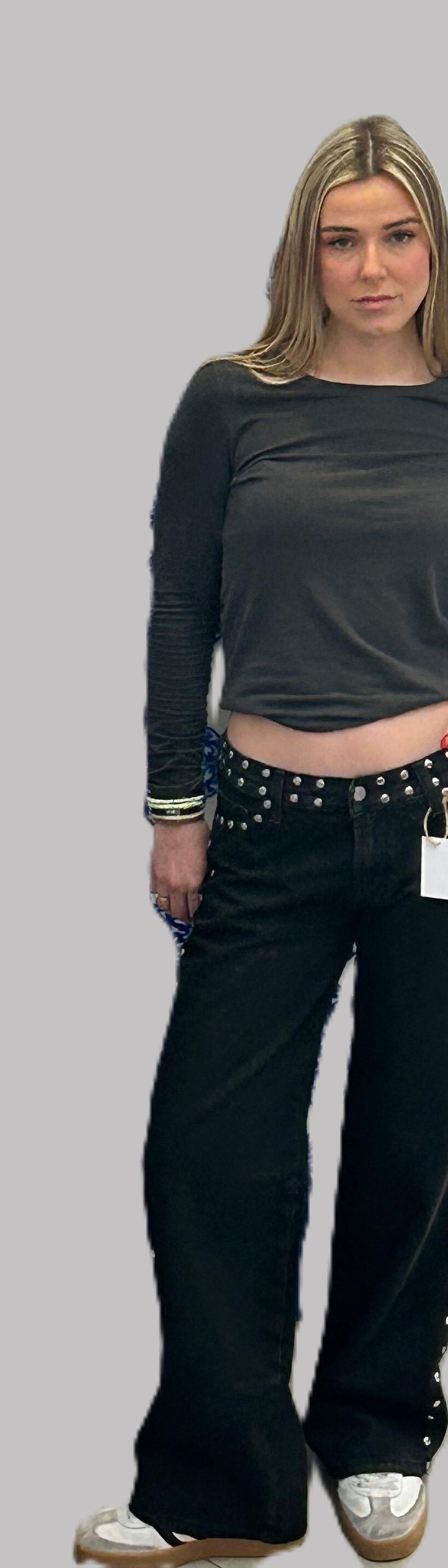 Jeans Zebra Rebel Tachuelas Cintura (leer descripción de rayo)👇 - 1