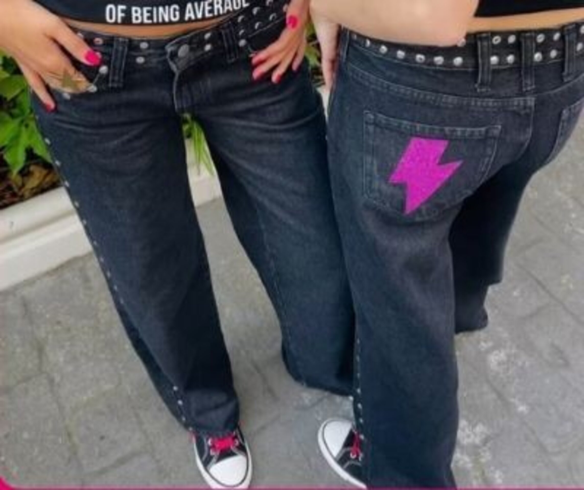 NEW!!!! Jeans Zebra Punk Cintura y Laterales RAYO FUCSIA👇 - 1
