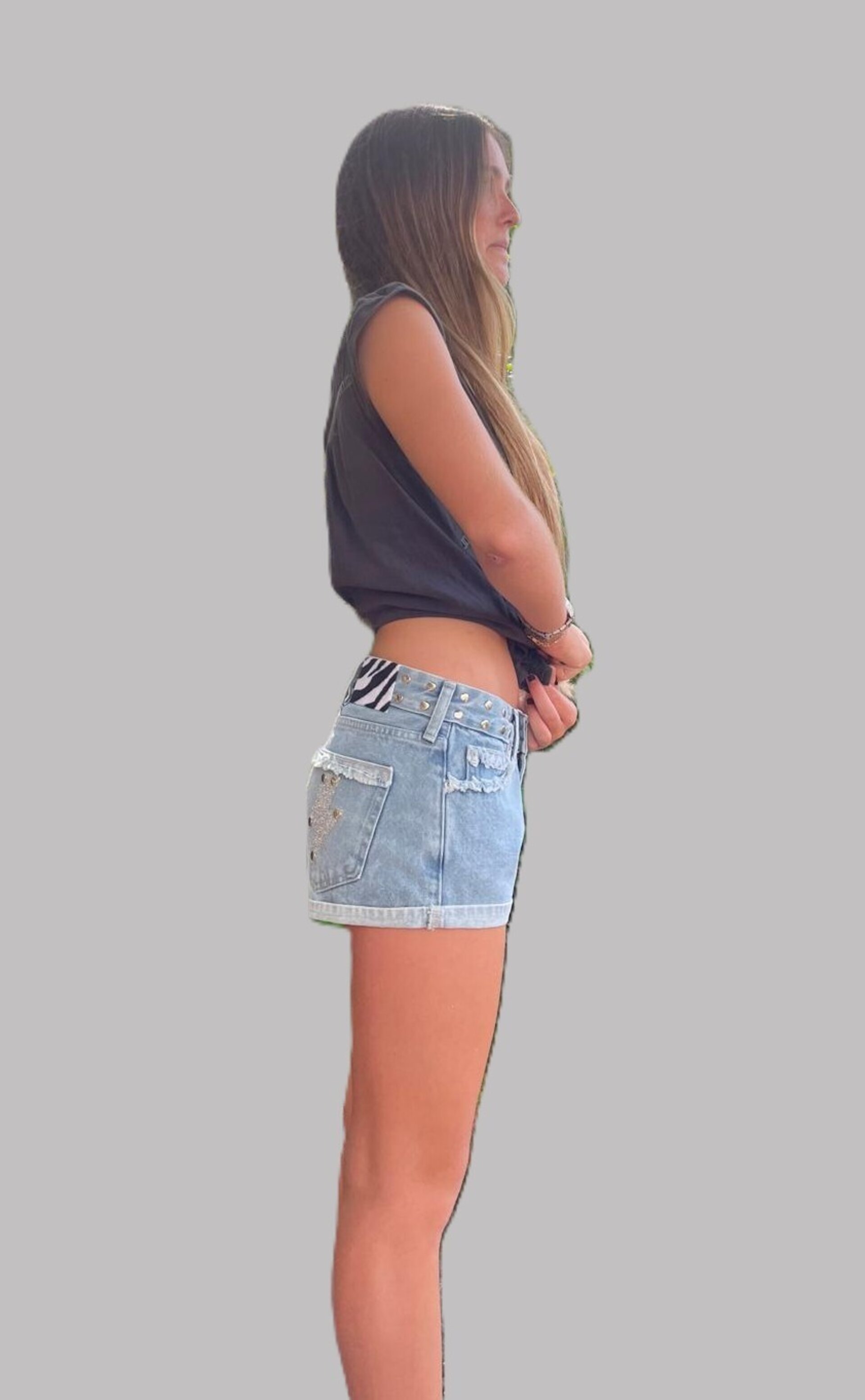 Short zebra Jani glitter azul claro (leer descripción de rayo)👇 - 2