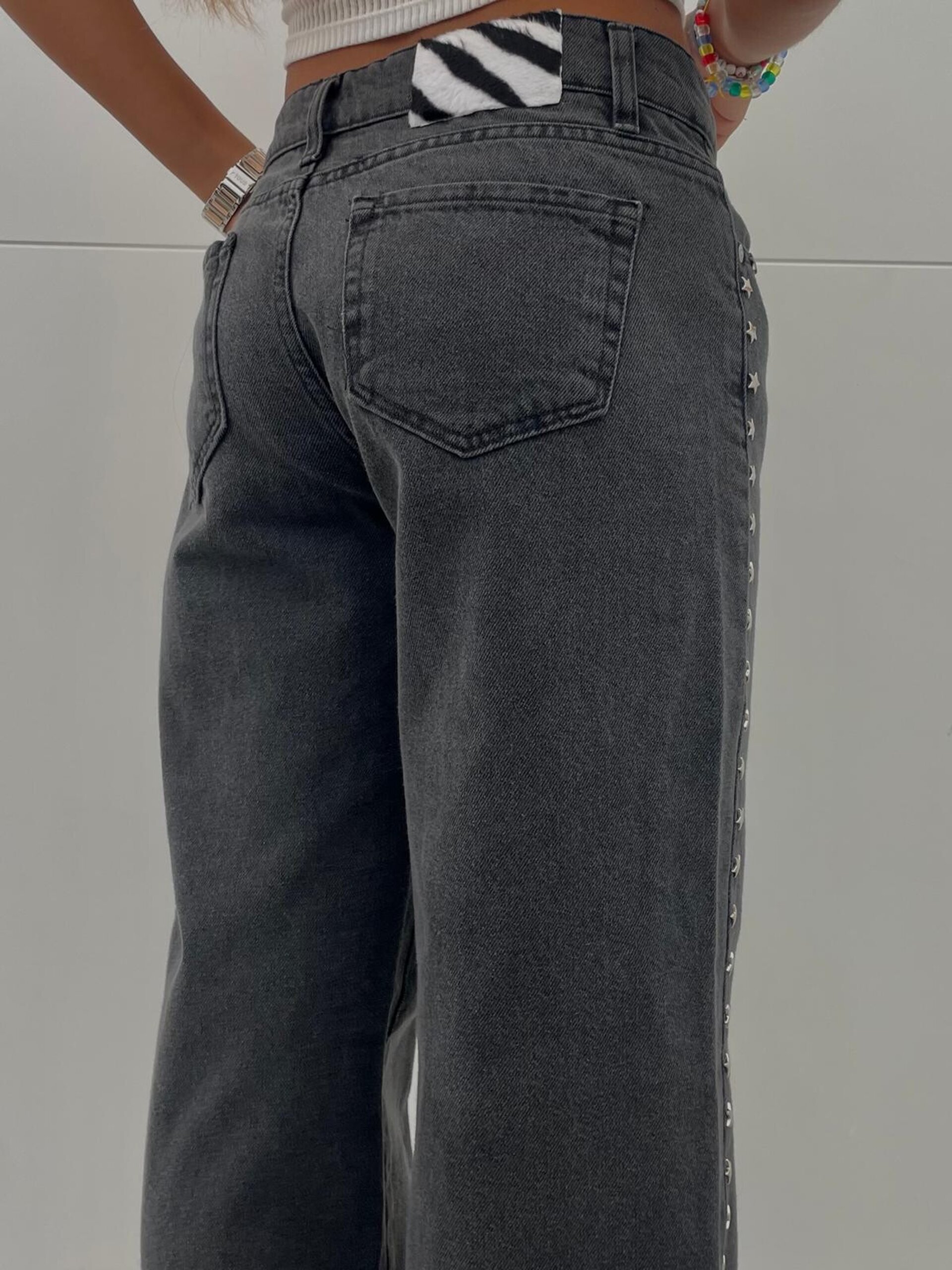 Jeans Zebra Tachuelas Estrellas Laterales (leer descripción de rayo)👇 - 3