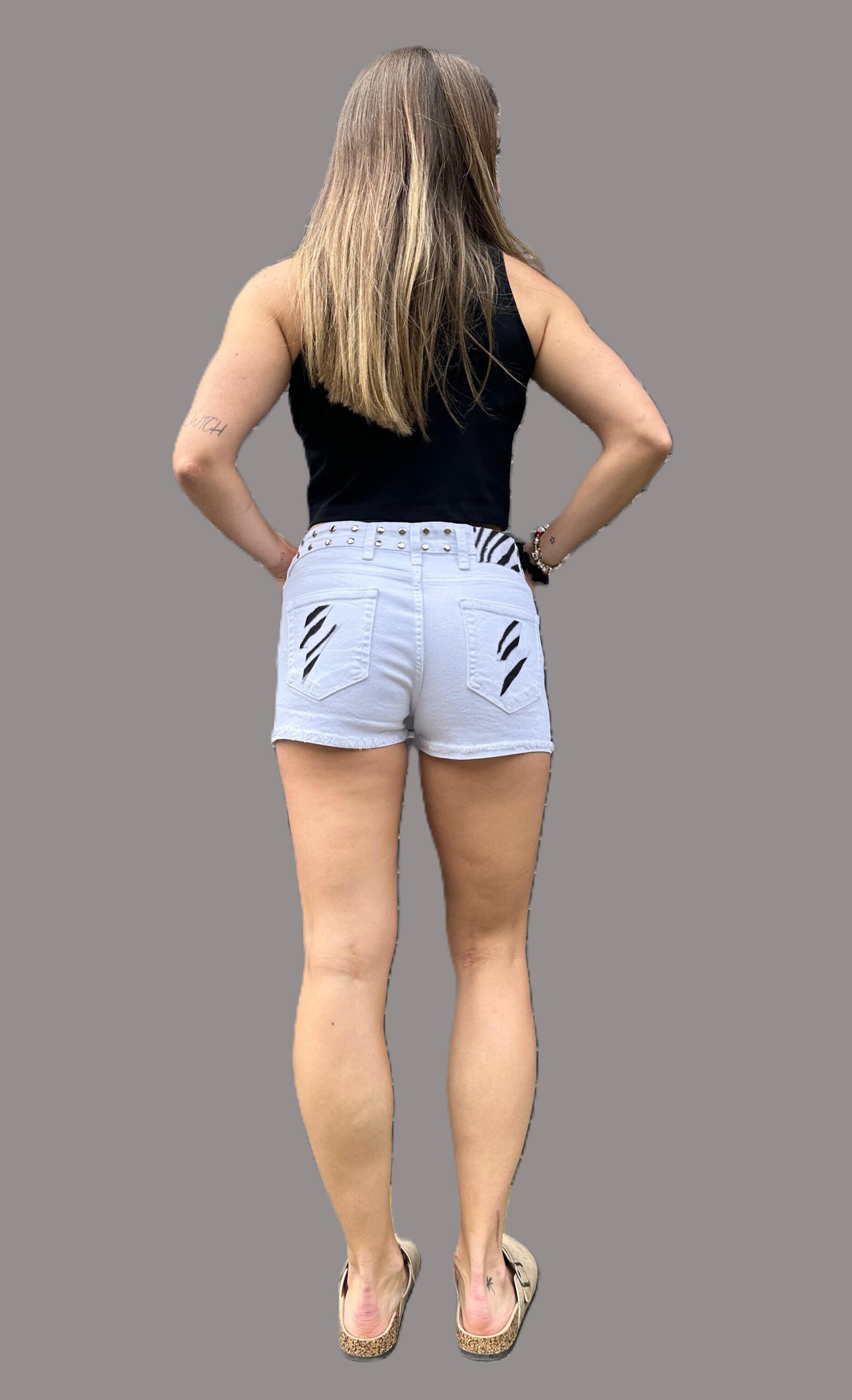Short zebra Rebel Blanco (leer descripción de rayo)👇 - 4