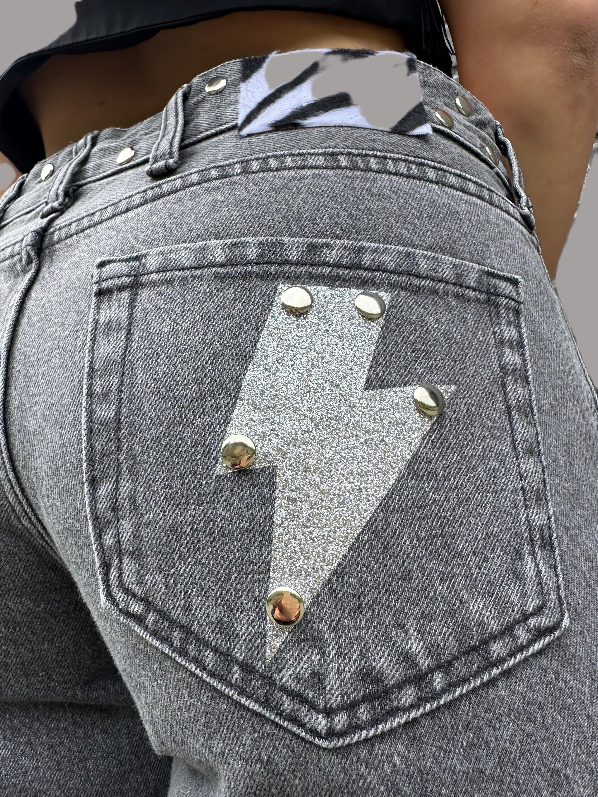 Jeans Zebra Grey (leer descripción de rayo)👇 - 4