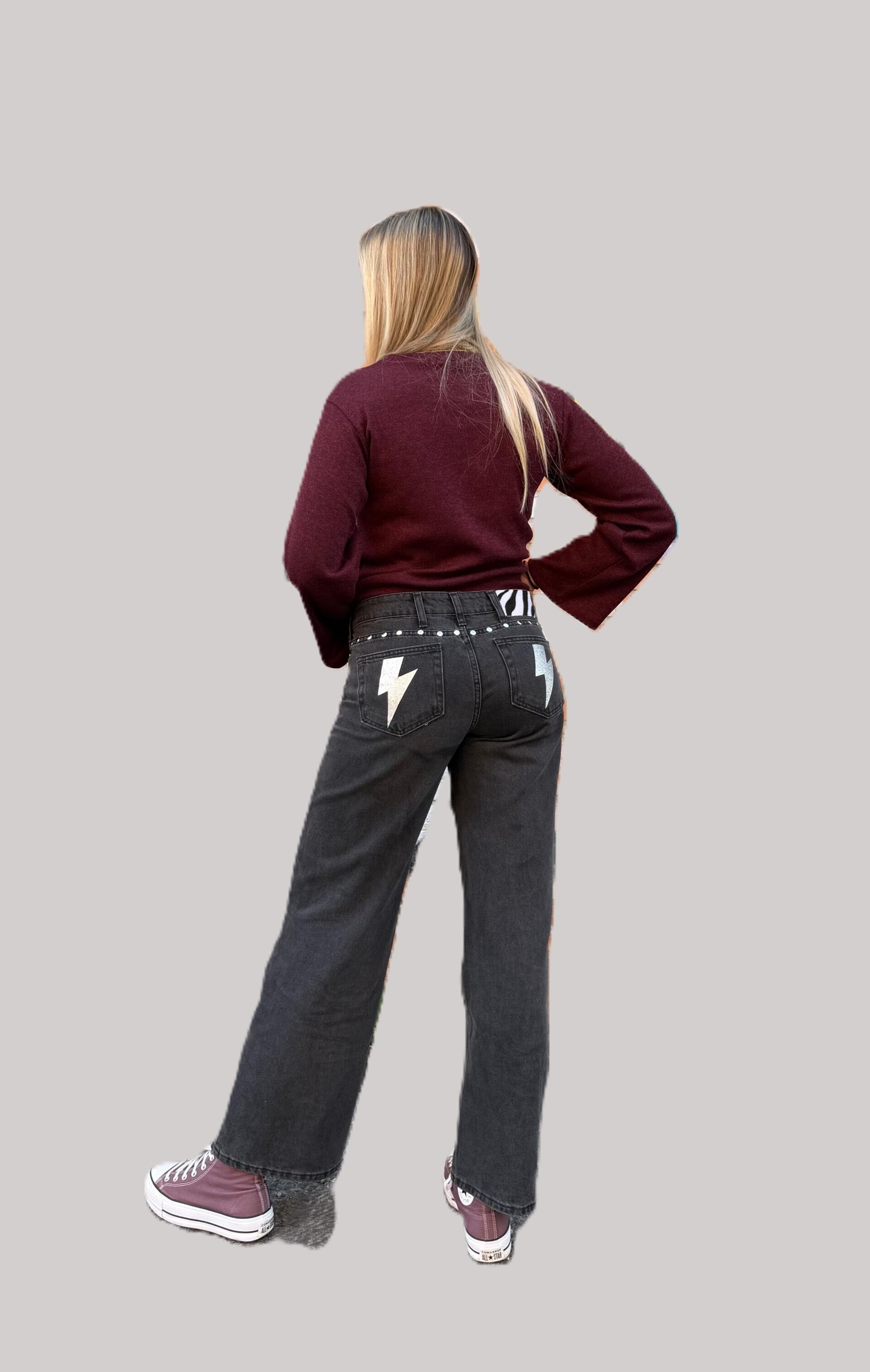 Jeans Zebra Metalic Punk - 4