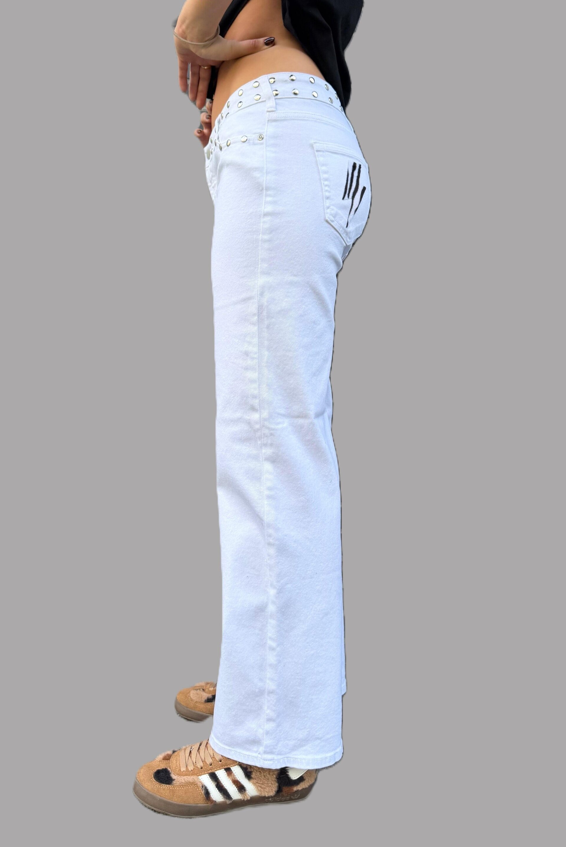 Jeans Zebra Rebel Blanco (leer descripción de rayo)👇 - 3