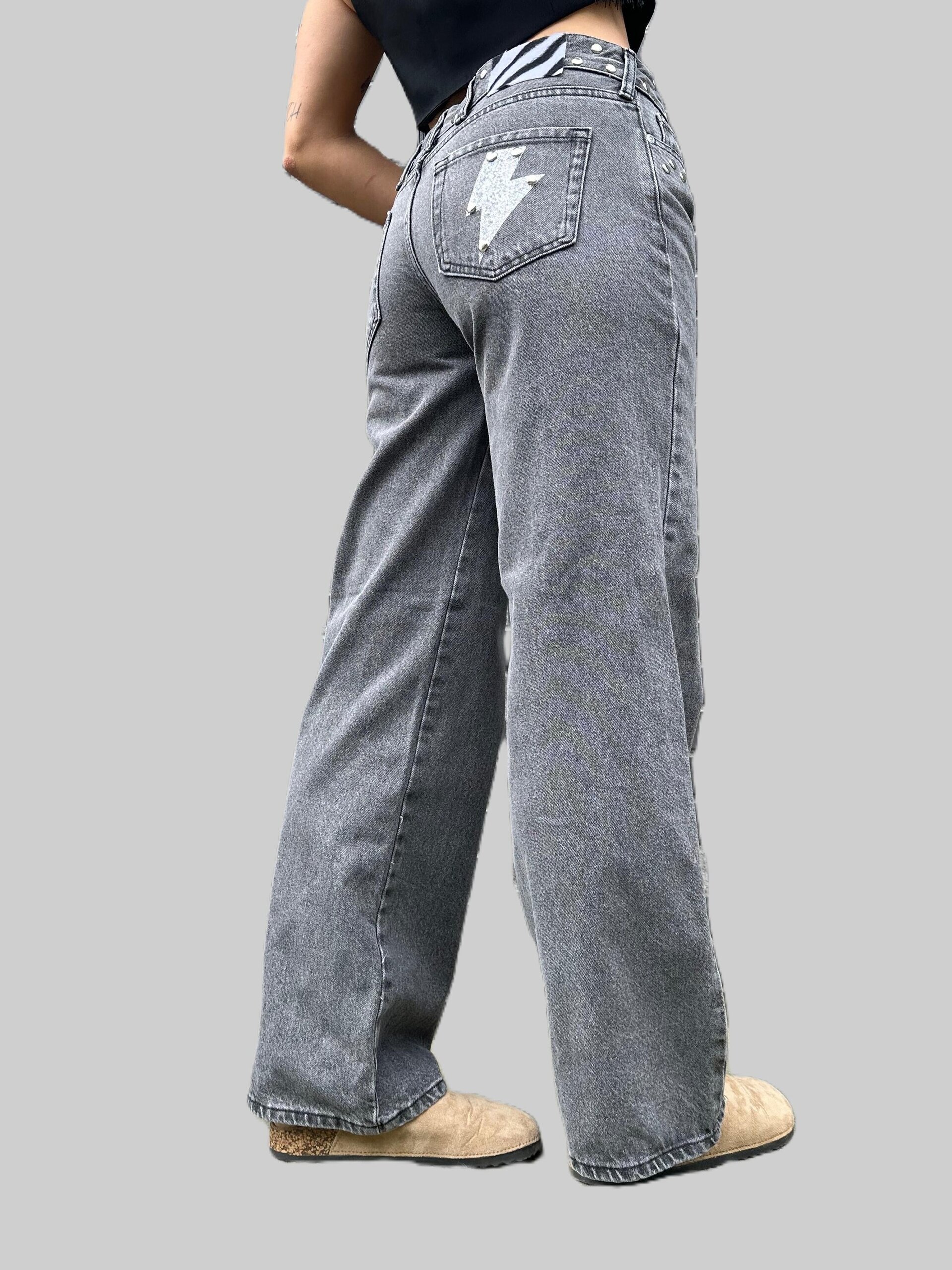 Jeans Zebra Grey (leer descripción de rayo)👇 - 3